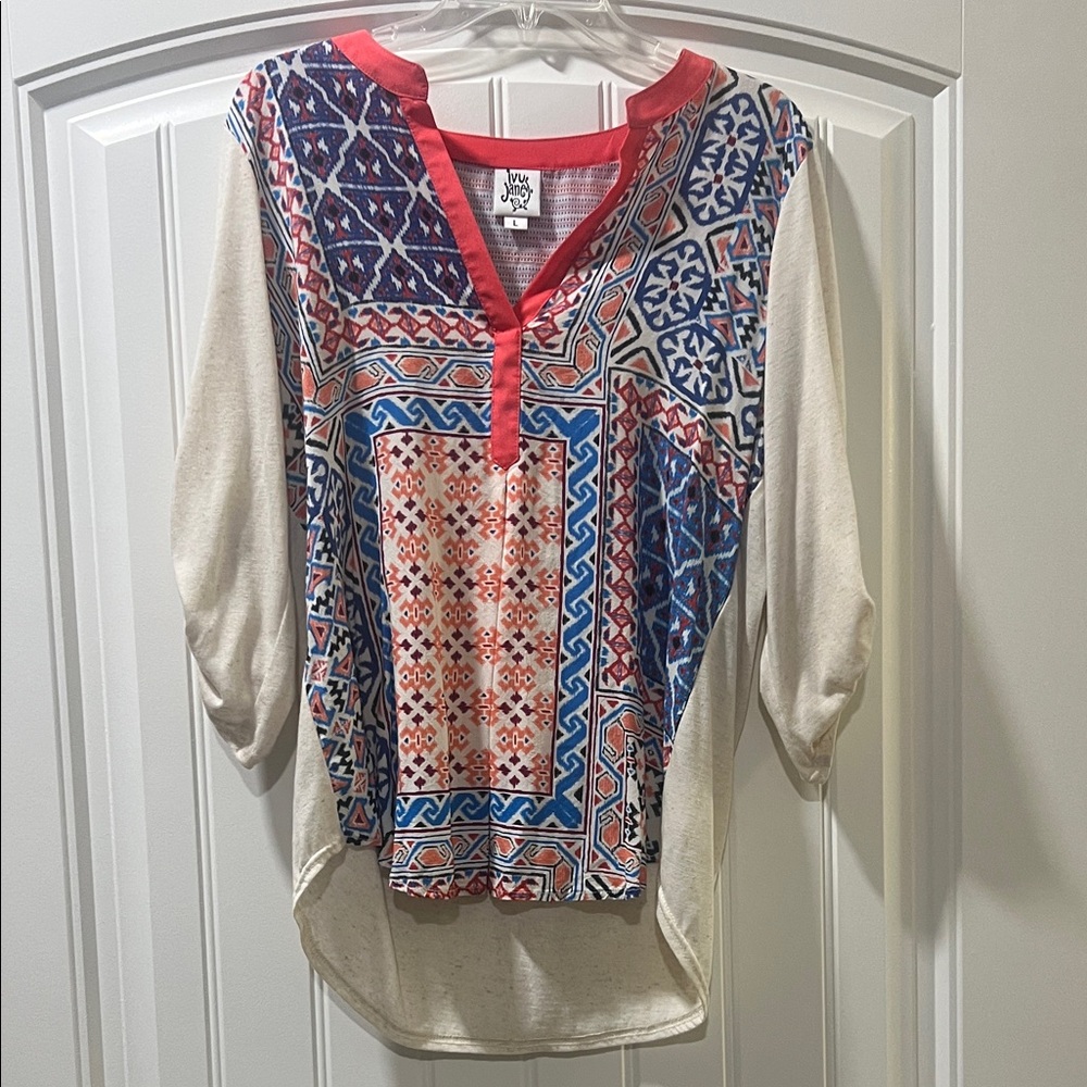 Ivy Jane Multicolor Geometric Blouse